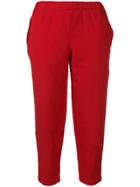 Comme Des Garçons Girl Cropped Relaxed Fit Trousers - Red