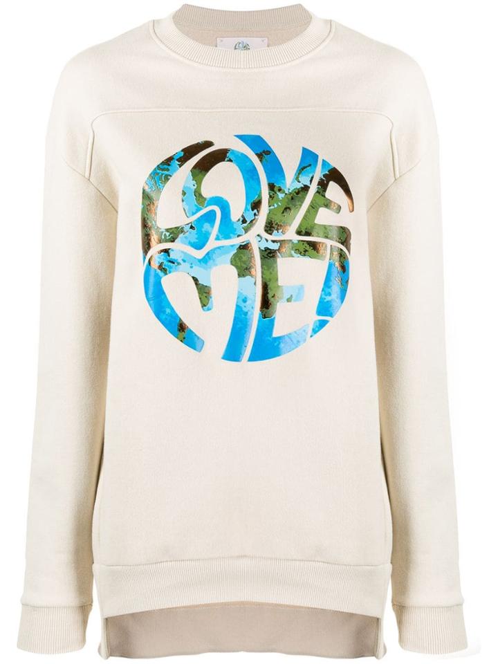 Alberta Ferretti Contrast Print Sweatshirt - Neutrals