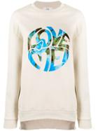 Alberta Ferretti Contrast Print Sweatshirt - Neutrals