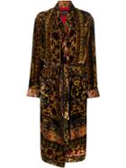 Etro Carpet Pattern Belted Coat - Neutrals