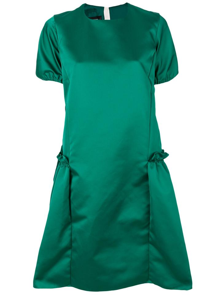 Rochas Gathered Sides Midi Dress - Green