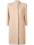 Valentino Vintage 1980 Stand Up Collar Coat - Neutrals