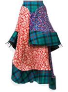 Esteban Cortazar Tartan Layered Skirt - Multicolour