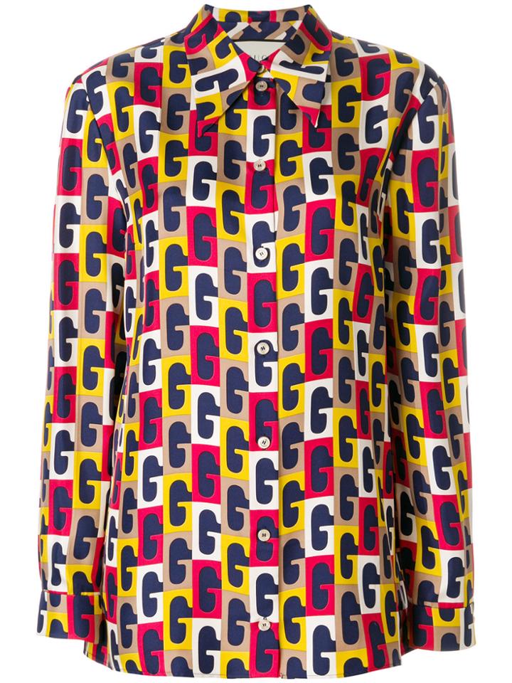 Gucci Gg Motif Print Shirt - Multicolour