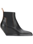 Rick Owens Wedge Heel Boots - Black