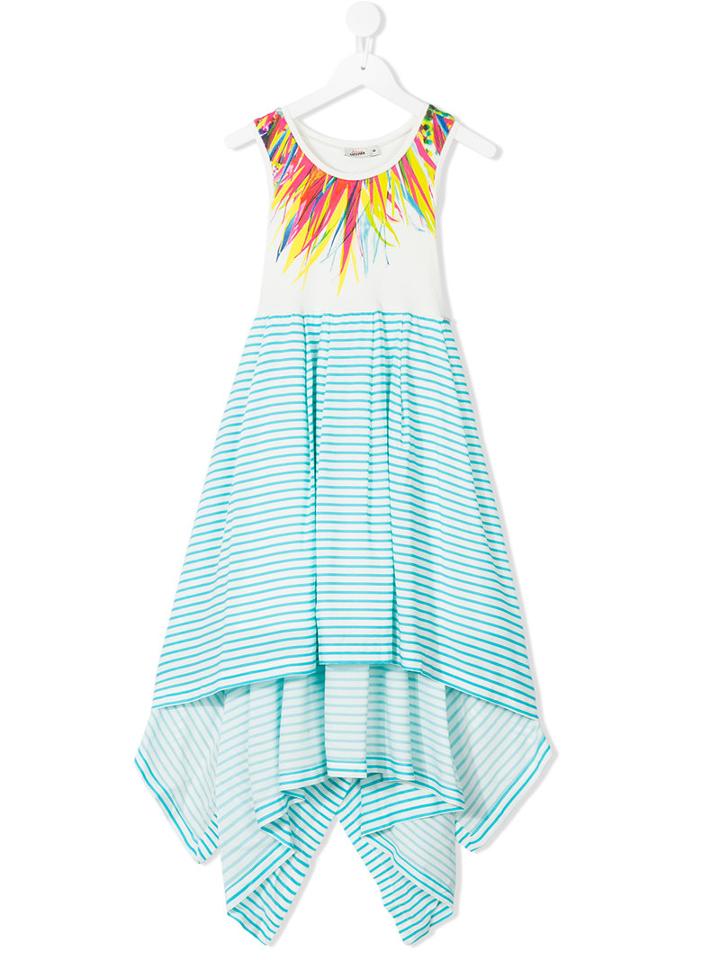 Junior Gaultier - Asymmetric Hem Dress - Kids - Cotton/spandex/elastane/viscose - 8 Yrs, Blue