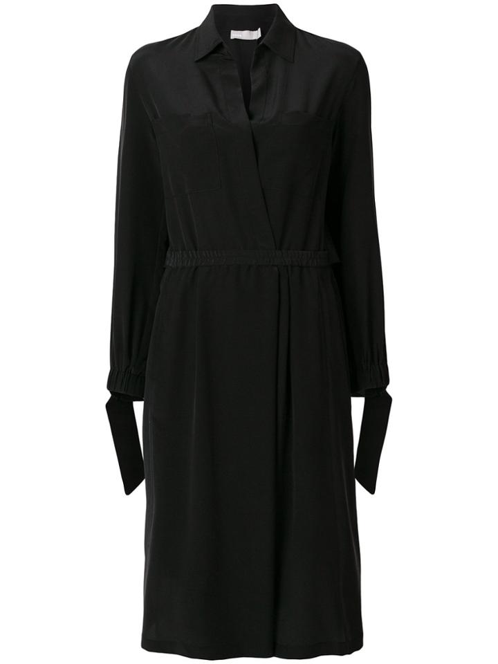 Vince Slit Back Shirt Dress - Black
