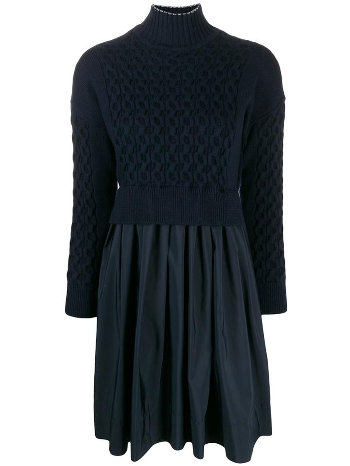 Dice Kayek Navy Knit Dress - Blue