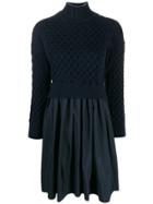 Dice Kayek Navy Knit Dress - Blue