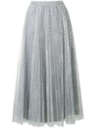 Red Valentino Polka Dot Tulle Skirt - Grey