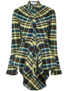 Ground Zero Check Peplum Shirt - Multicolour
