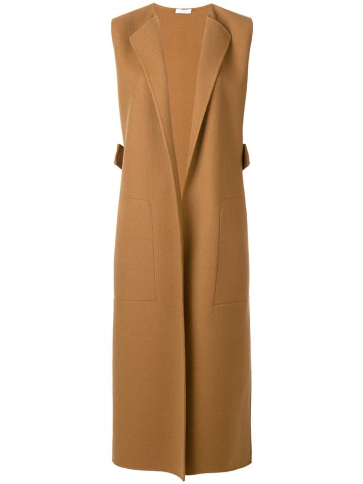 Jil Sander Sleeveless Longline Coat - Nude & Neutrals