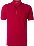Burberry Logo Embroidered Polo Shirt, Men's, Size: Small, Pink/purple, Cotton