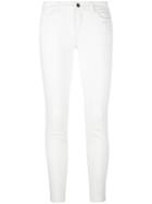 Dolce & Gabbana Pineapple Patch Skinny Jeans, Women's, Size: 42, White, Cotton/spandex/elastane