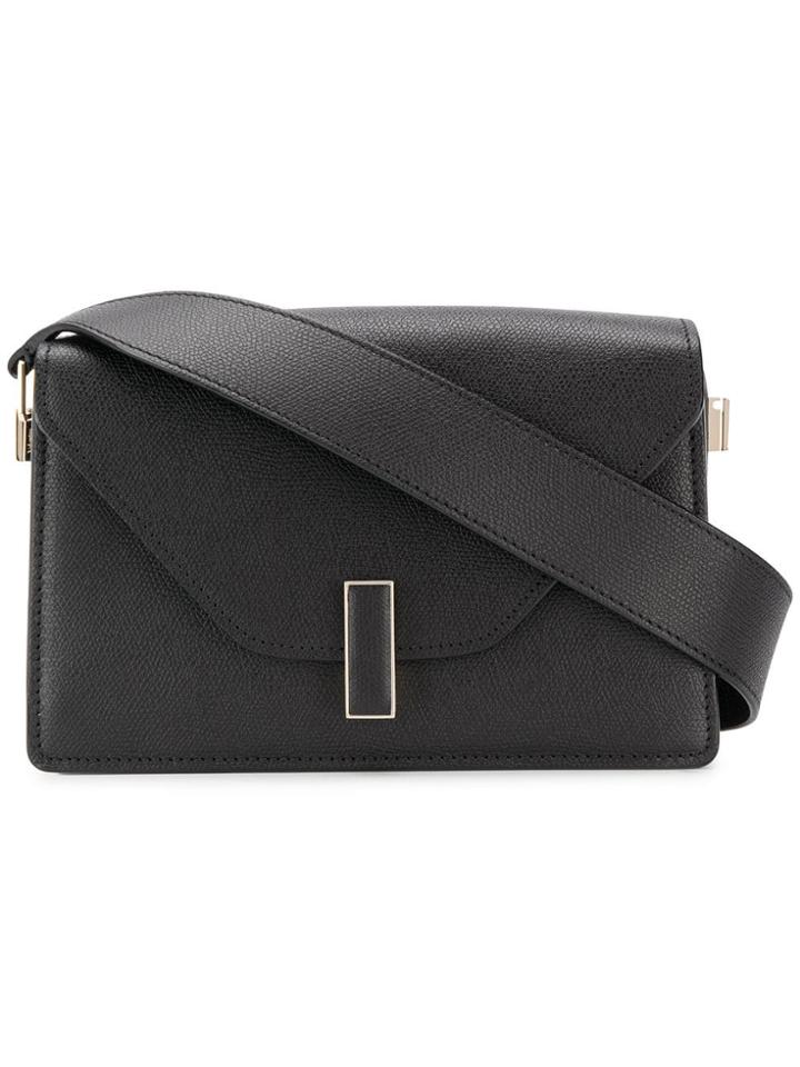 Valextra Twist Lock Shoulder Bag - Black