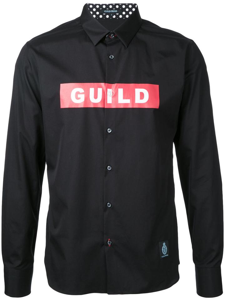 Guild Prime - Logo Print Shirt - Men - Cotton - 3, Black, Cotton