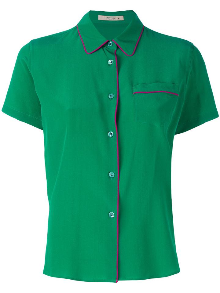 Etro - Classic Blouse - Women - Silk - 46, Women's, Green, Silk