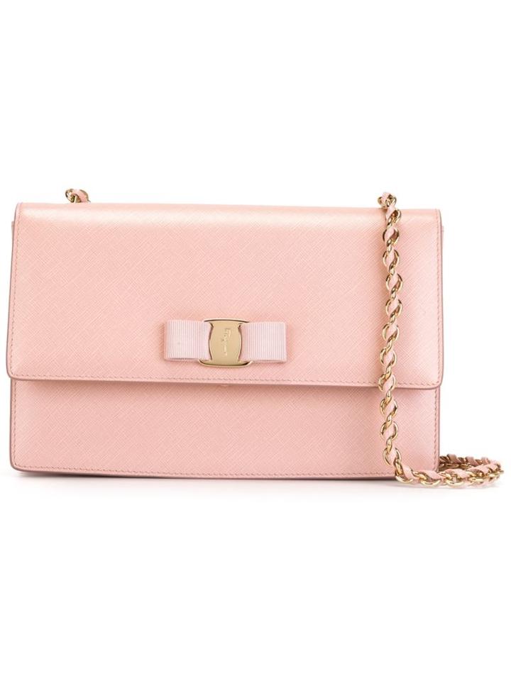 Salvatore Ferragamo Ginny Crossbody Bag, Women's, Pink/purple, Calf Leather