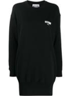 Moschino Logo Printed Sweatshirt Dress - Black