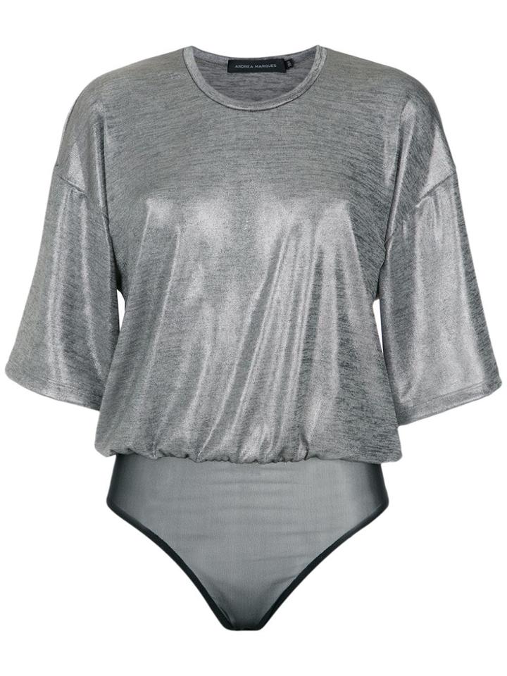 Andrea Marques Metallic Bodysuit