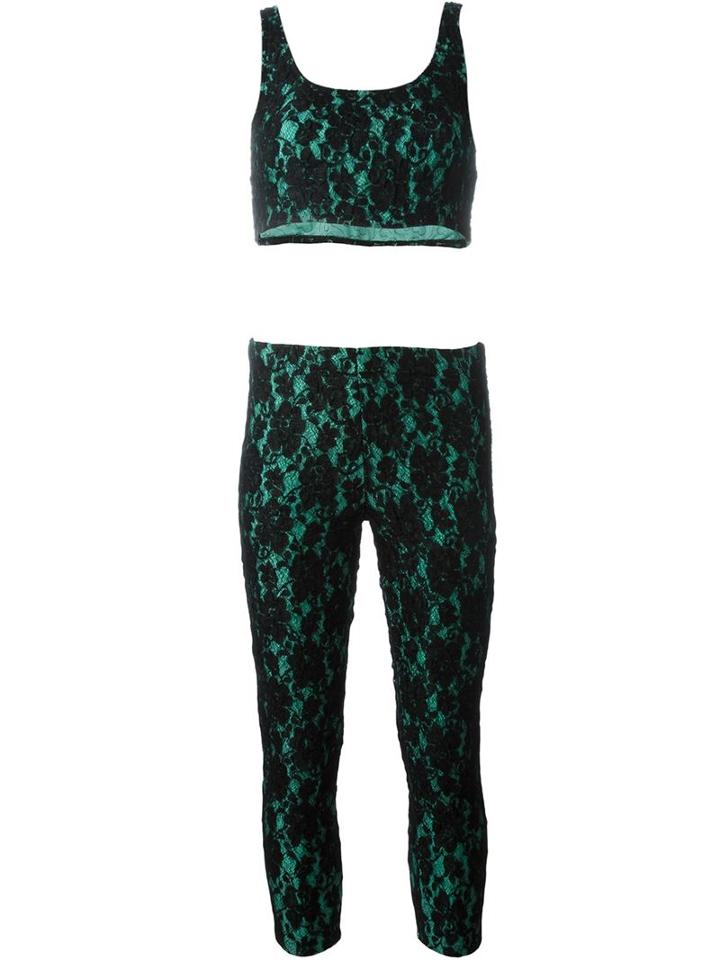 Fendi Vintage Lace Overlay Trousers And Top Suit