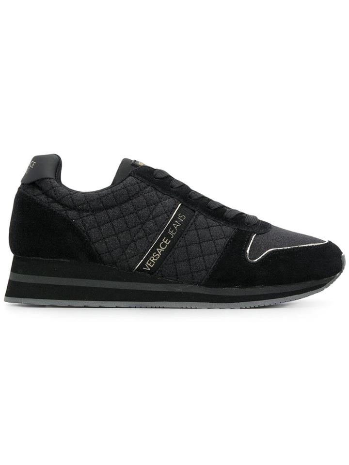 Versace Jeans Quilted Lace-up Sneakers - Black
