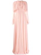 Giambattista Valli Lace Detail Evening Dress - Pink