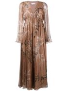 Zimmermann 'gossamer' Bamboo Print Jumpsuit, Women's, Size: 3, Nude/neutrals, Silk/polyester