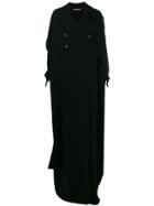 Ann Demeulemeester Double Breasted Maxi Coat - Black