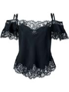Givenchy Floral Lace Blouse, Women's, Size: 38, Black, Silk/cotton/polyamide