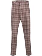 Pt01 Checked Trousers - Red