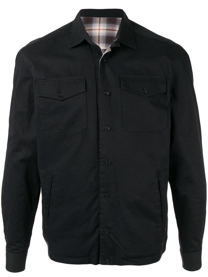 Kent & Curwen Flap Pocket Shirt Jacket - Black