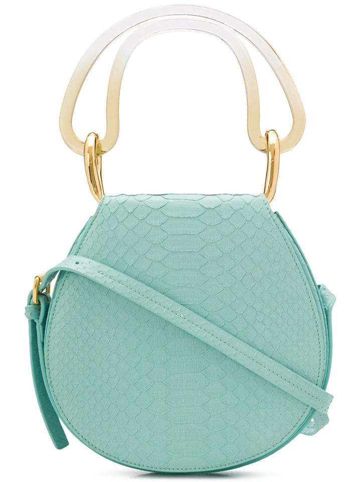 Marni Snakeskin Satchel - Green