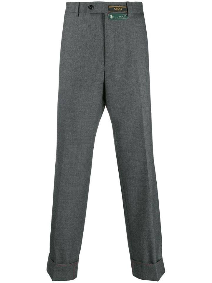 Gucci Wide-leg Tailored Trousers - Grey