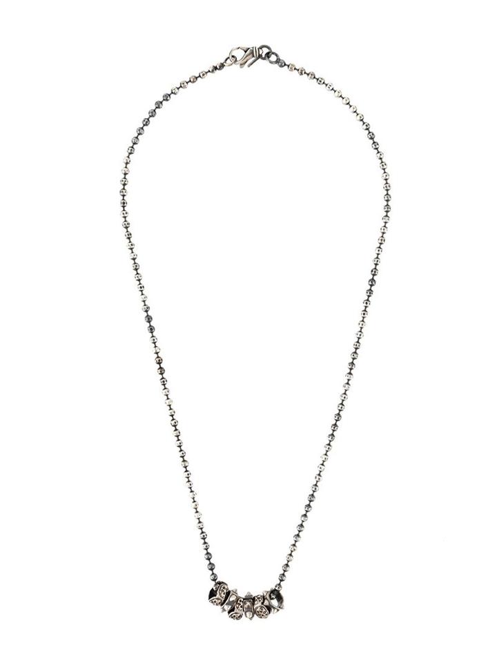 Emanuele Bicocchi Spiked Charm Necklace, Adult Unisex, Metallic, Silver