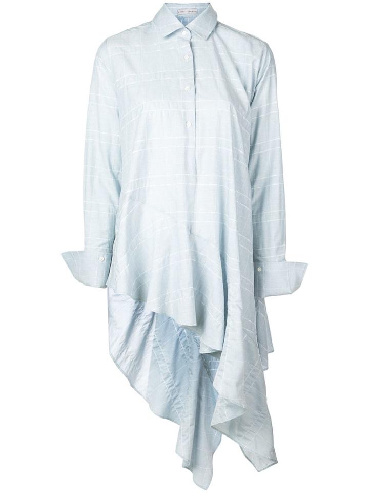 Palmer / Harding Asymmetric Check Print Shirt - Blue