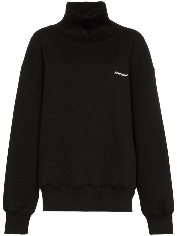 Ader Error Logo Embroidered Sweatshirt - Black