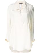 Sportmax Front Zipped Blouse - Nude & Neutrals