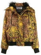 Versace Jeans Couture Baroque Pattern Hooded Jacket - Gold