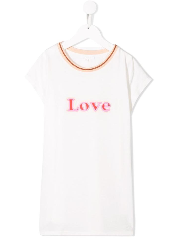 Chloé Kids Teen Love Print T-shirt - White