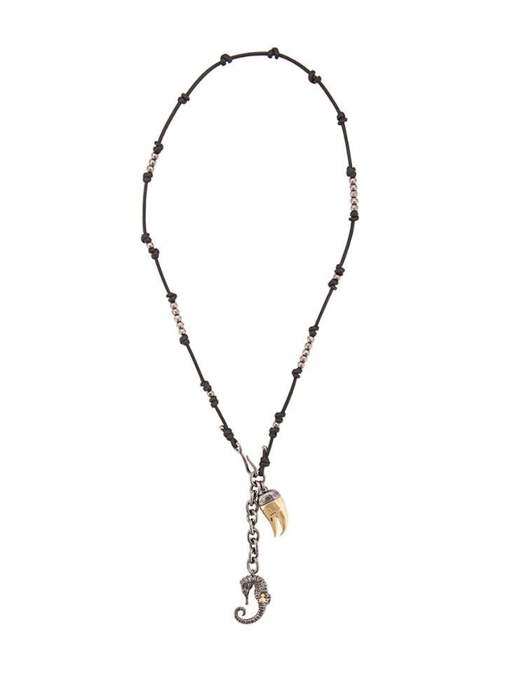 Vivienne Westwood Nereus Cord Pendant Necklace - Metallic