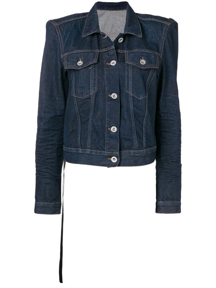 Unravel Project Stone Washed Structured Shoulder Jacket - Blue