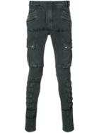 Balmain Slim Biker Jeans - Black