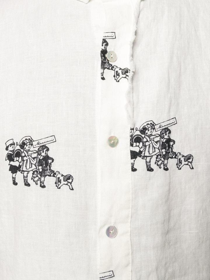 Aleksandr Manamïs Children Print Shirt - White
