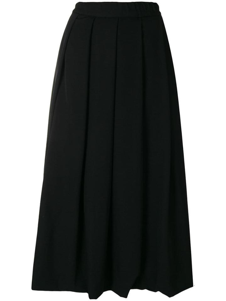 Comme Des Garçons Pleated Midi Skirt - Black