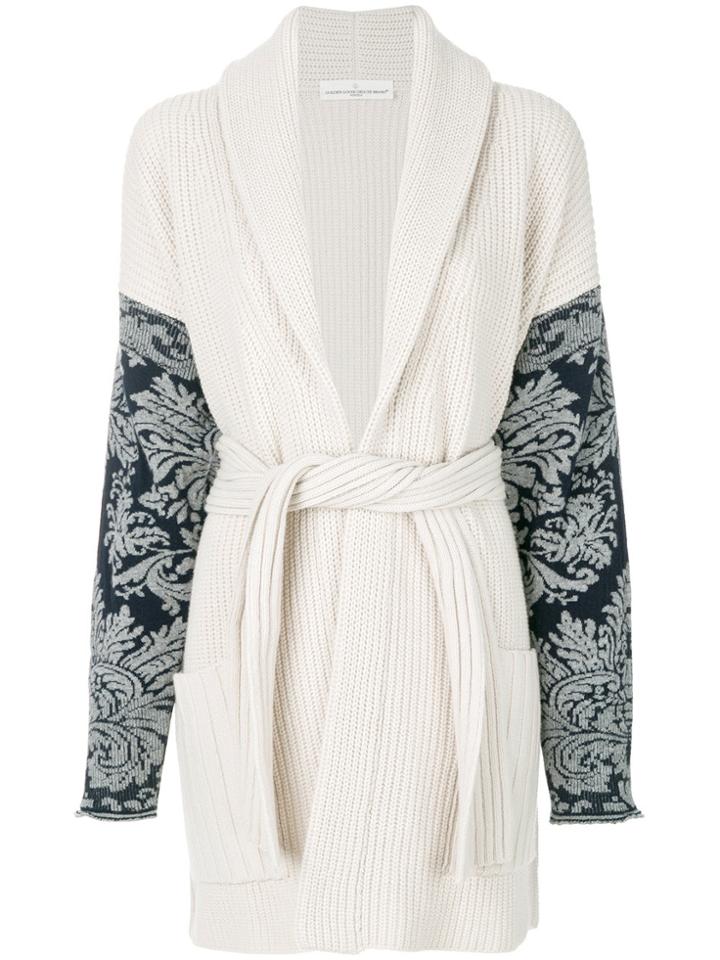 Golden Goose Deluxe Brand Brocade Sleeves Cardigan - Nude & Neutrals