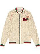 Gucci Flower Lace Bomber Jacket - White