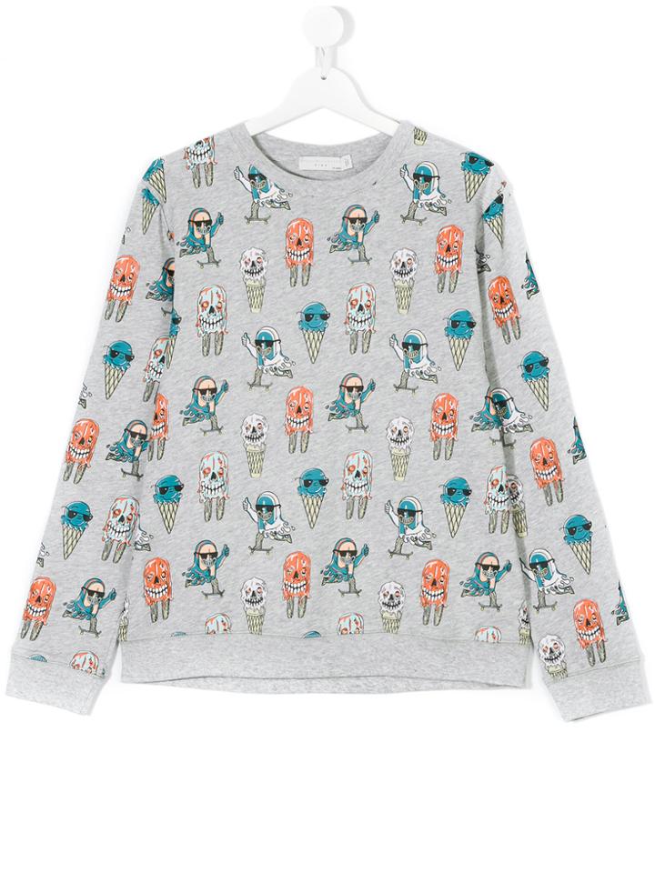 Stella Mccartney Kids Biz Ice Cream Print Jumper - Grey