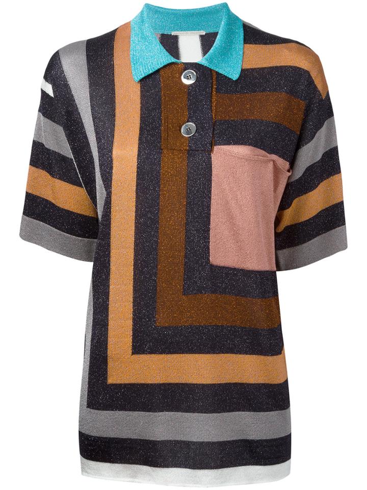Marco De Vincenzo Striped Lurex Blouse - Multicolour