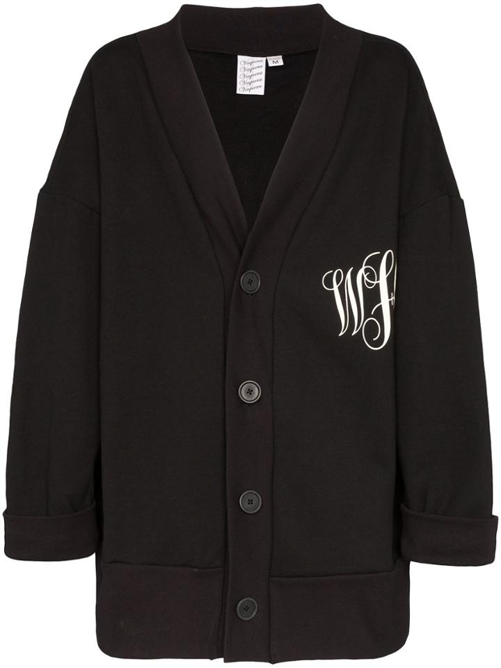 Vaquera Oversized V-neck Cardigan - Black
